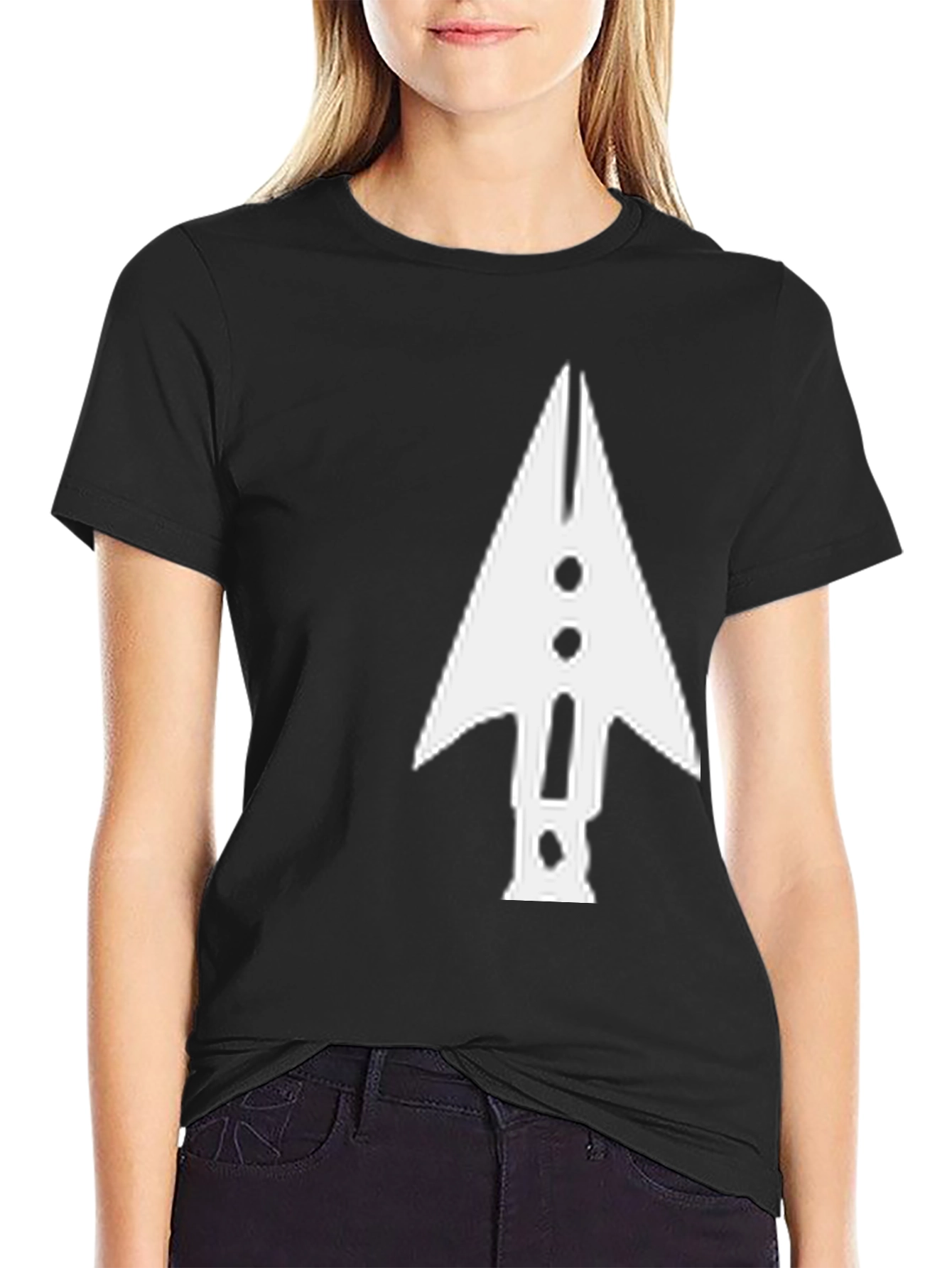 Arrowhead Graphic Tee - Black Cotton Casual Wear
