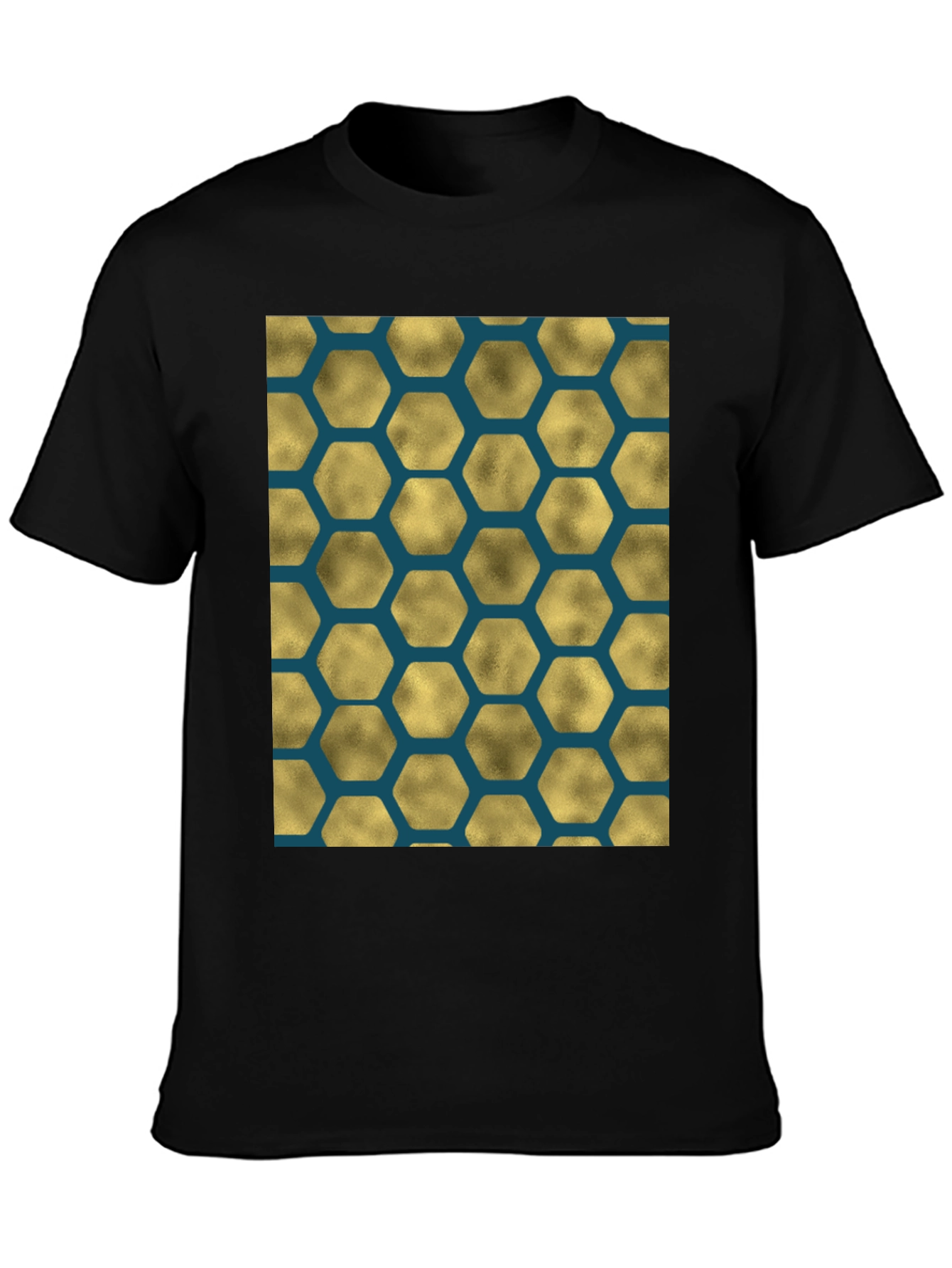 Honeycomb Pattern Tee - Modern Geometric Design