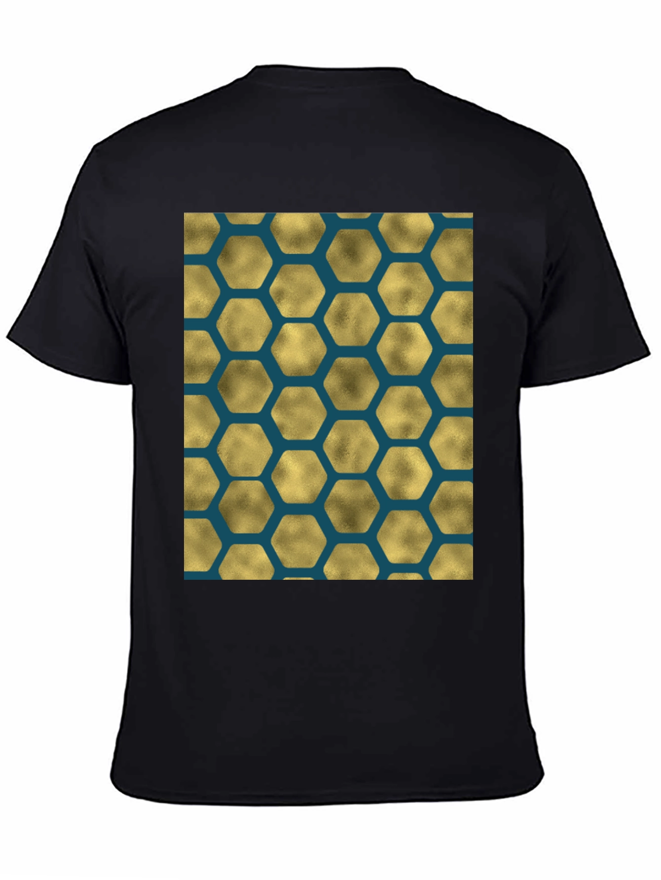 Honeycomb Pattern Tee - Modern Geometric Design