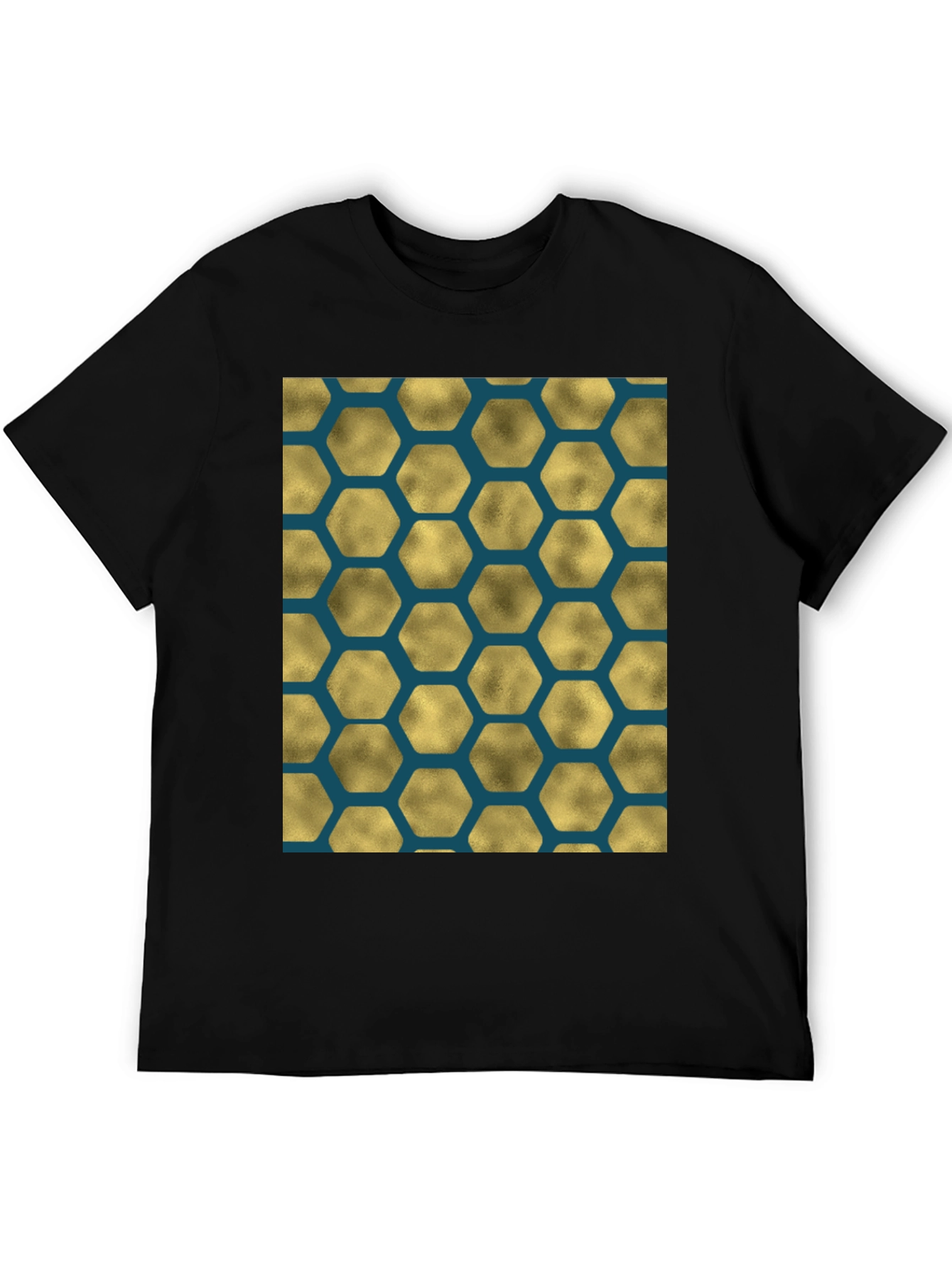 Honeycomb Pattern Tee - Modern Geometric Design