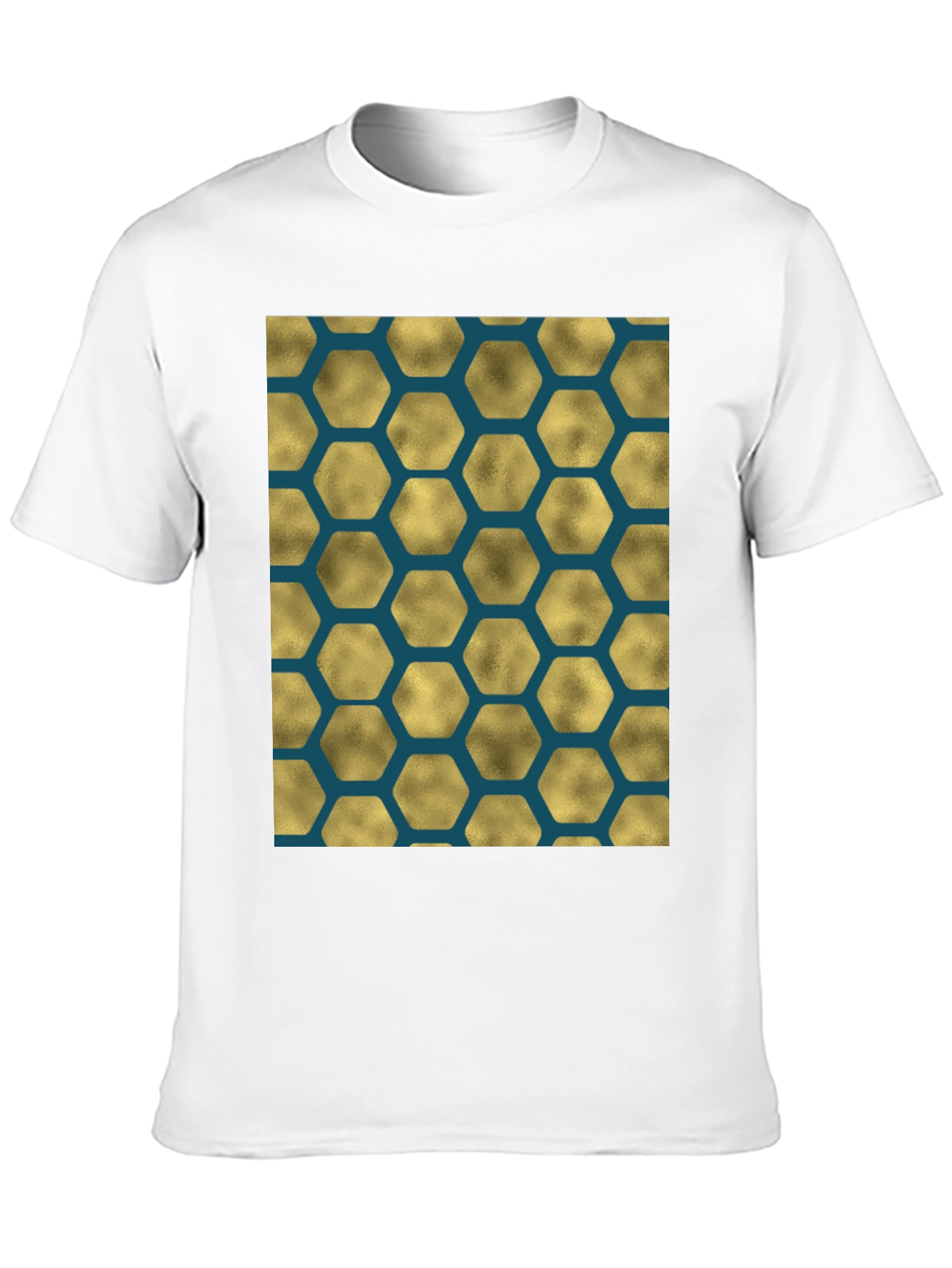 Honeycomb Pattern Tee - Modern Geometric Design
