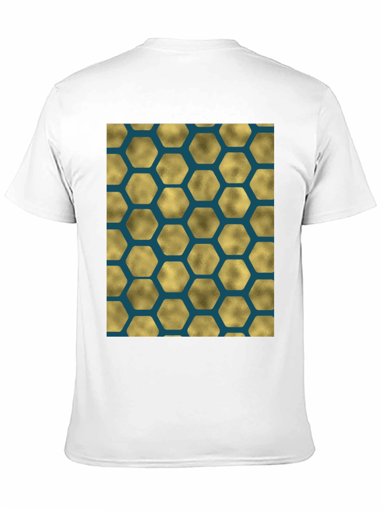 Honeycomb Pattern Tee - Modern Geometric Design