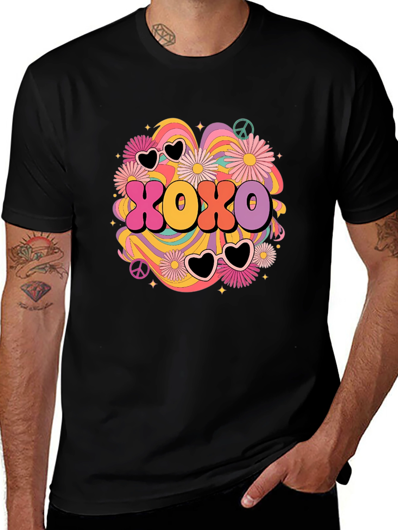 XOXO Retro Graphic Tee - Hugs & Kisses T-Shirt