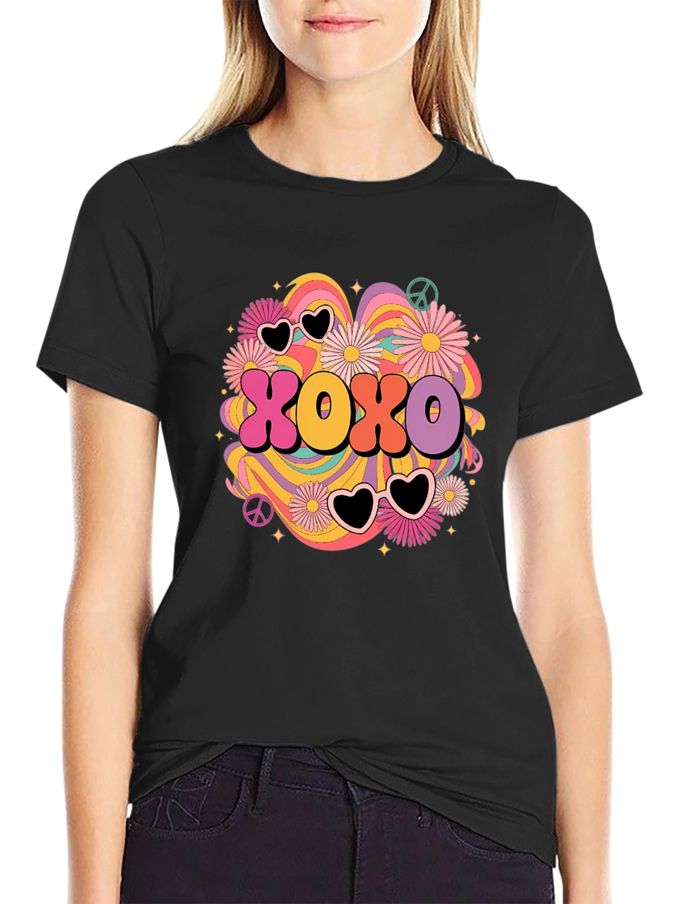 XOXO Retro Graphic Tee - Hugs & Kisses T-Shirt
