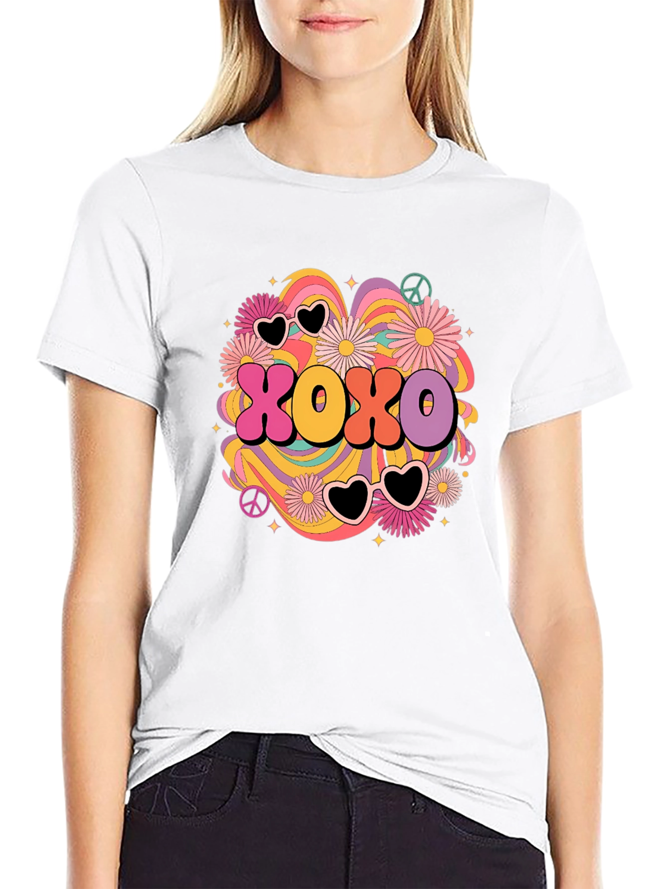 XOXO Retro Graphic Tee - Hugs & Kisses T-Shirt
