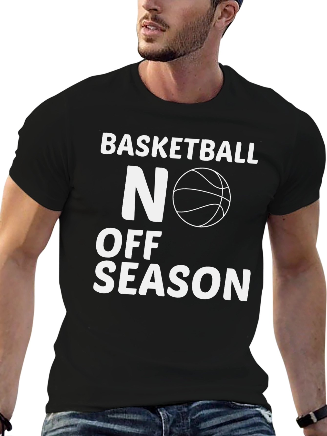Basketball No Off Season Black Graphic Tee