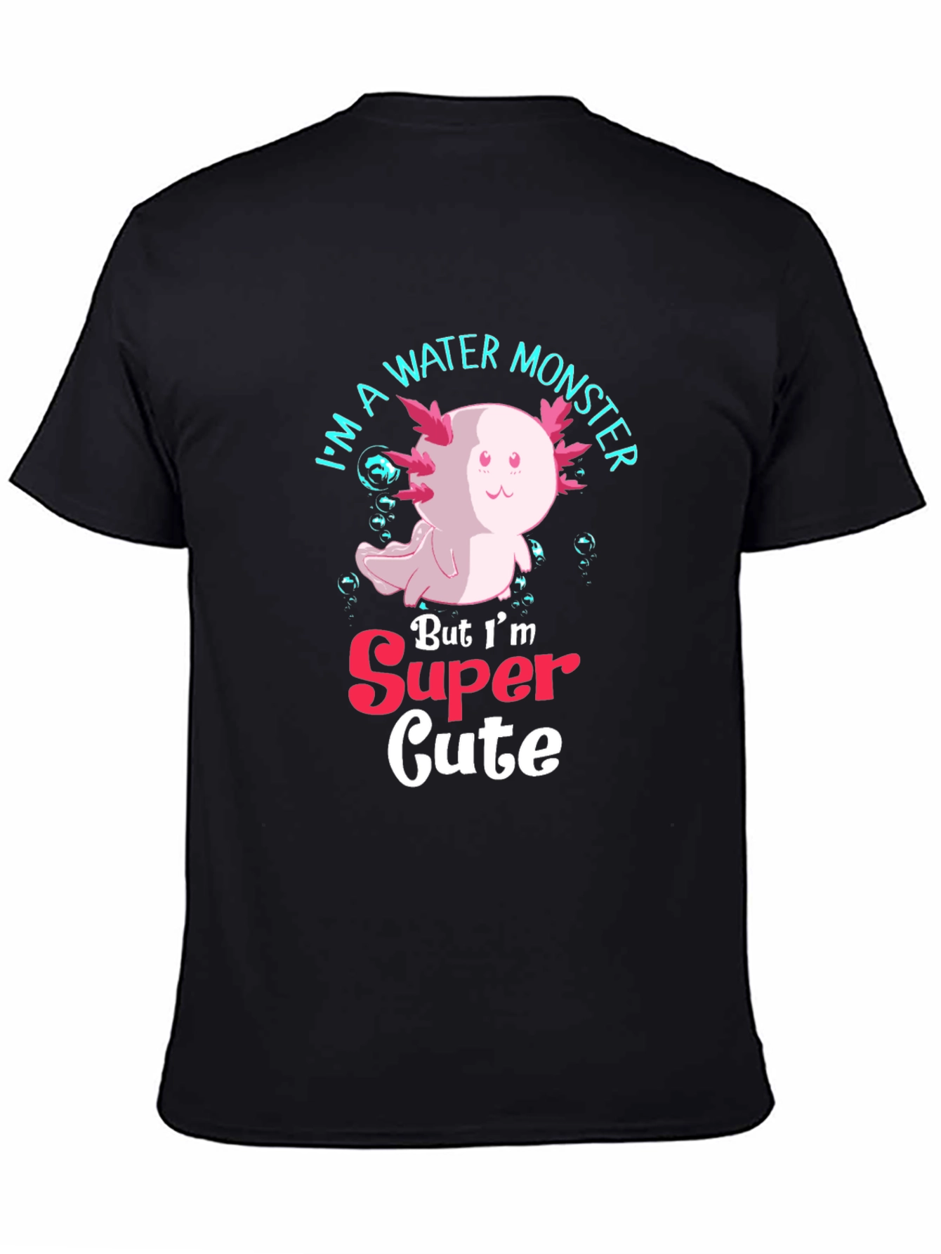 Cute Axolotl Water Monster Graphic T-Shirt