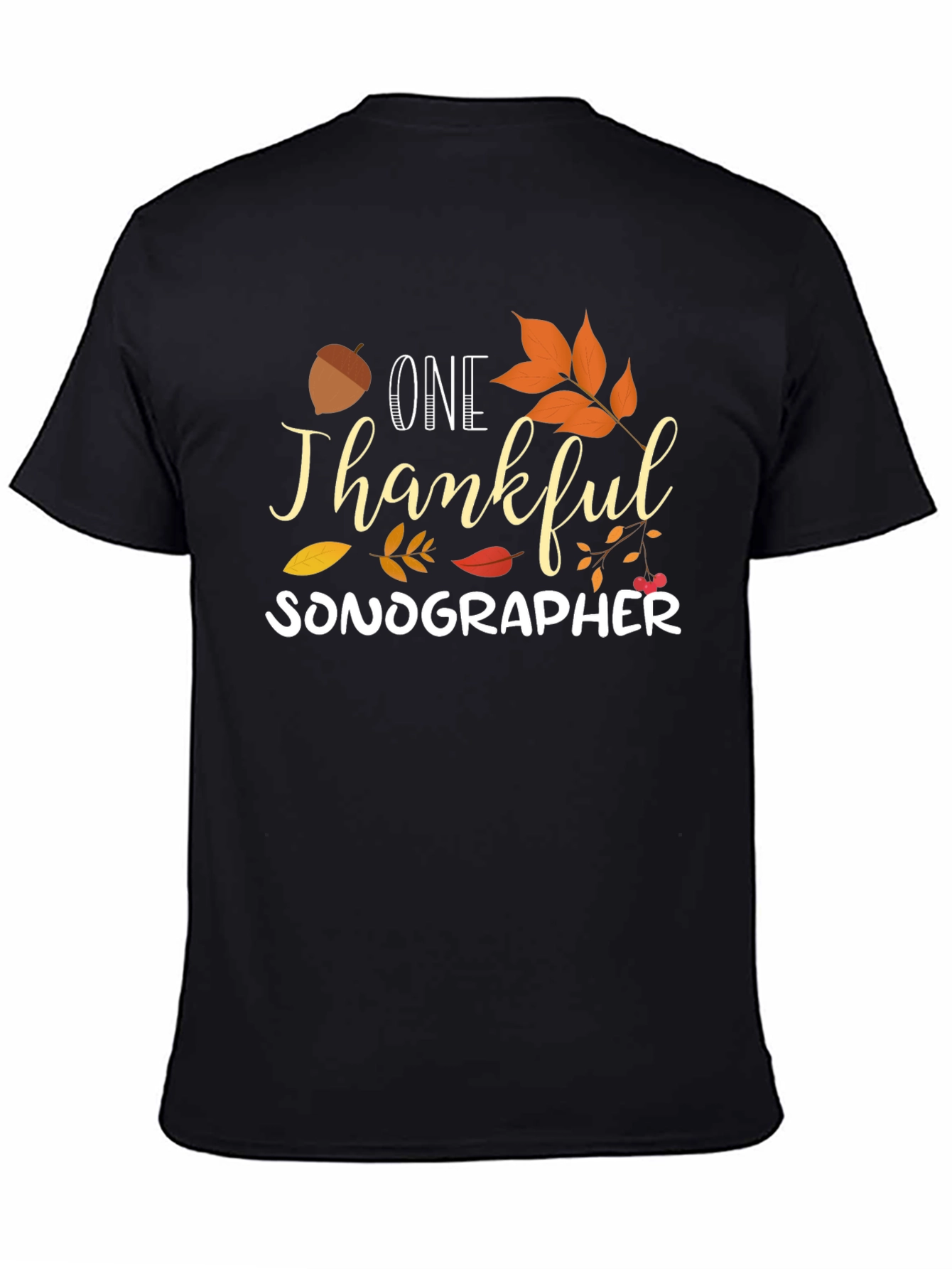 Thankful Sonographer T-Shirt - Fall Thanksgiving Tee