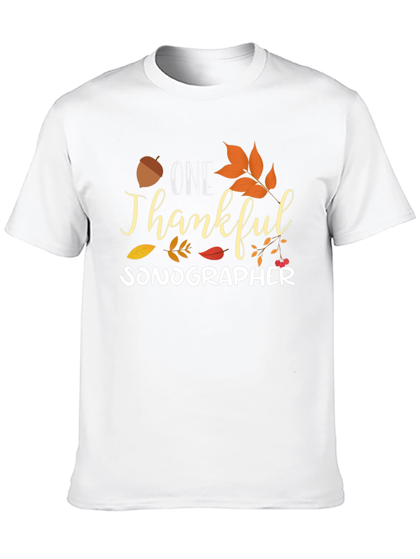 Thankful Sonographer T-Shirt - Fall Thanksgiving Tee