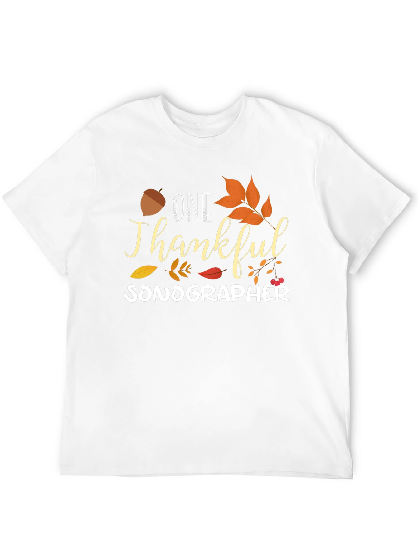 Thankful Sonographer T-Shirt - Fall Thanksgiving Tee