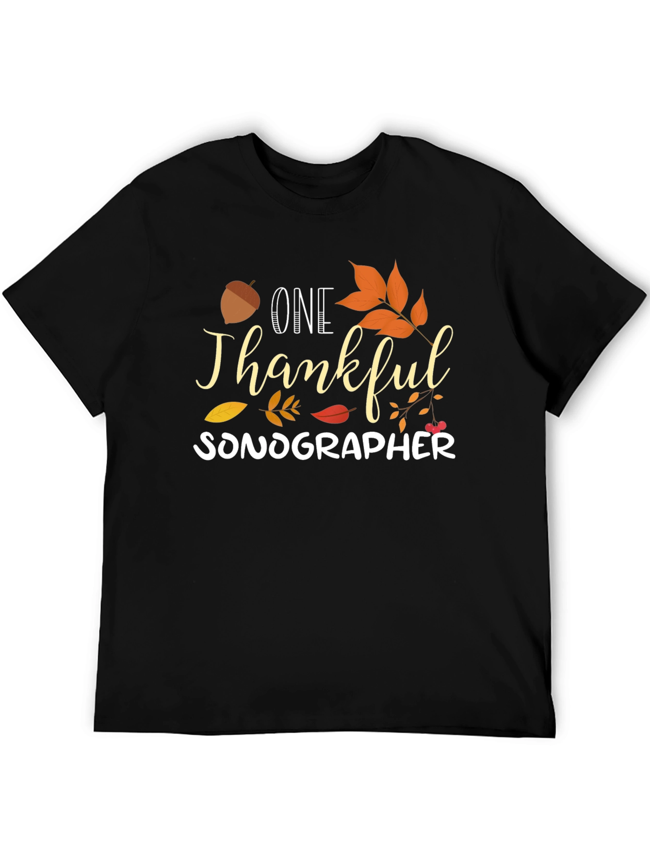 Thankful Sonographer T-Shirt - Fall Thanksgiving Tee