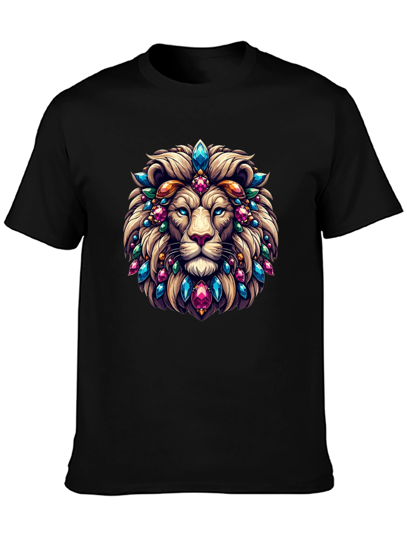 Jeweled Lion Graphic Tee - Premium Print