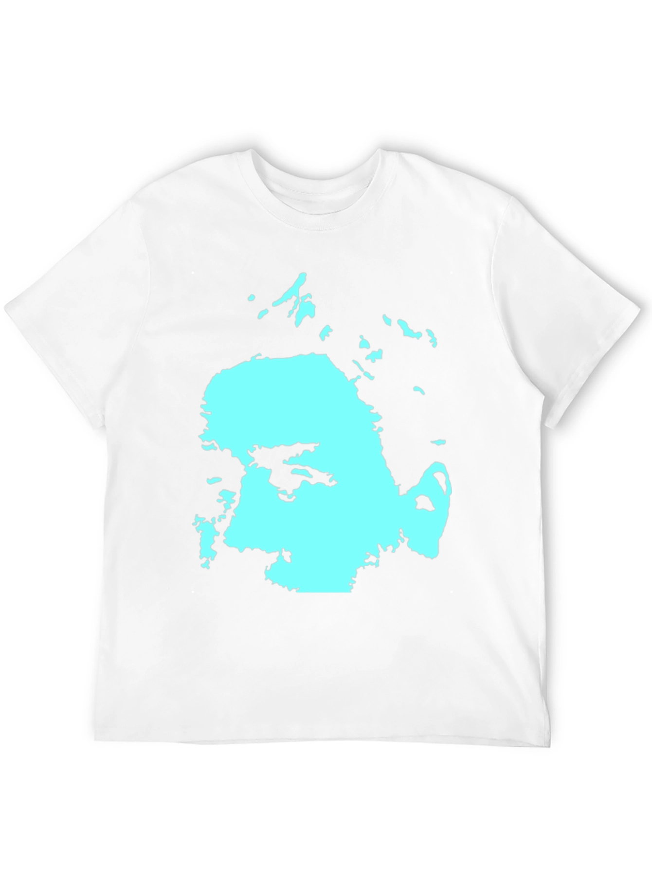 Abstract Face Graphic Black Cotton Tee