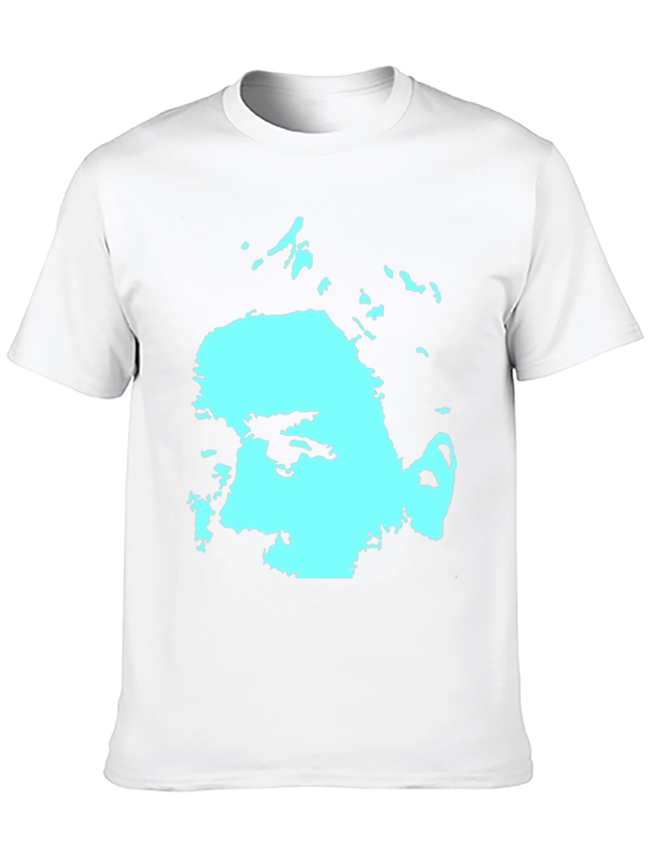 Abstract Face Graphic Black Cotton Tee
