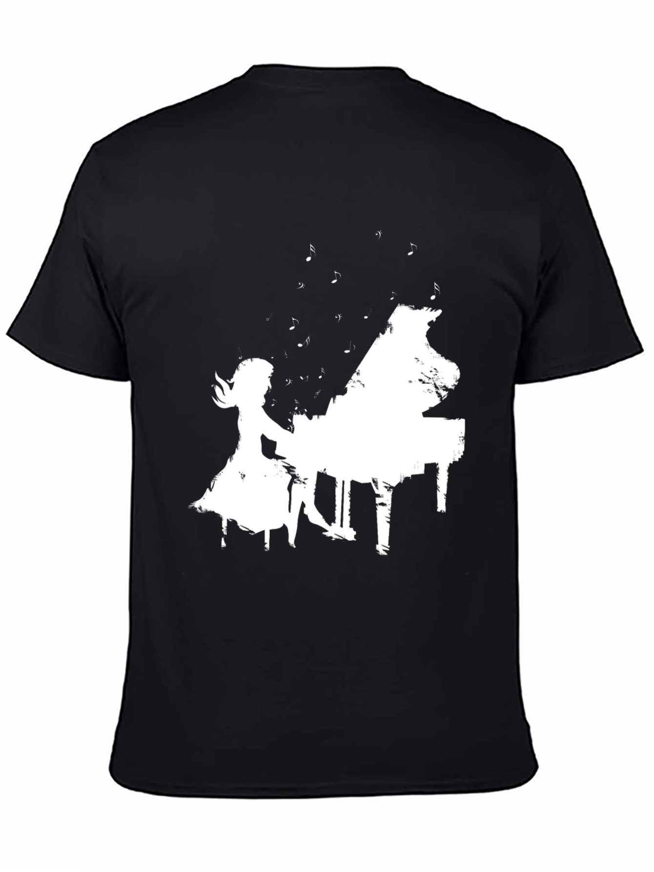 Piano Player Graphic Tee - Stylish Black T-Shirt