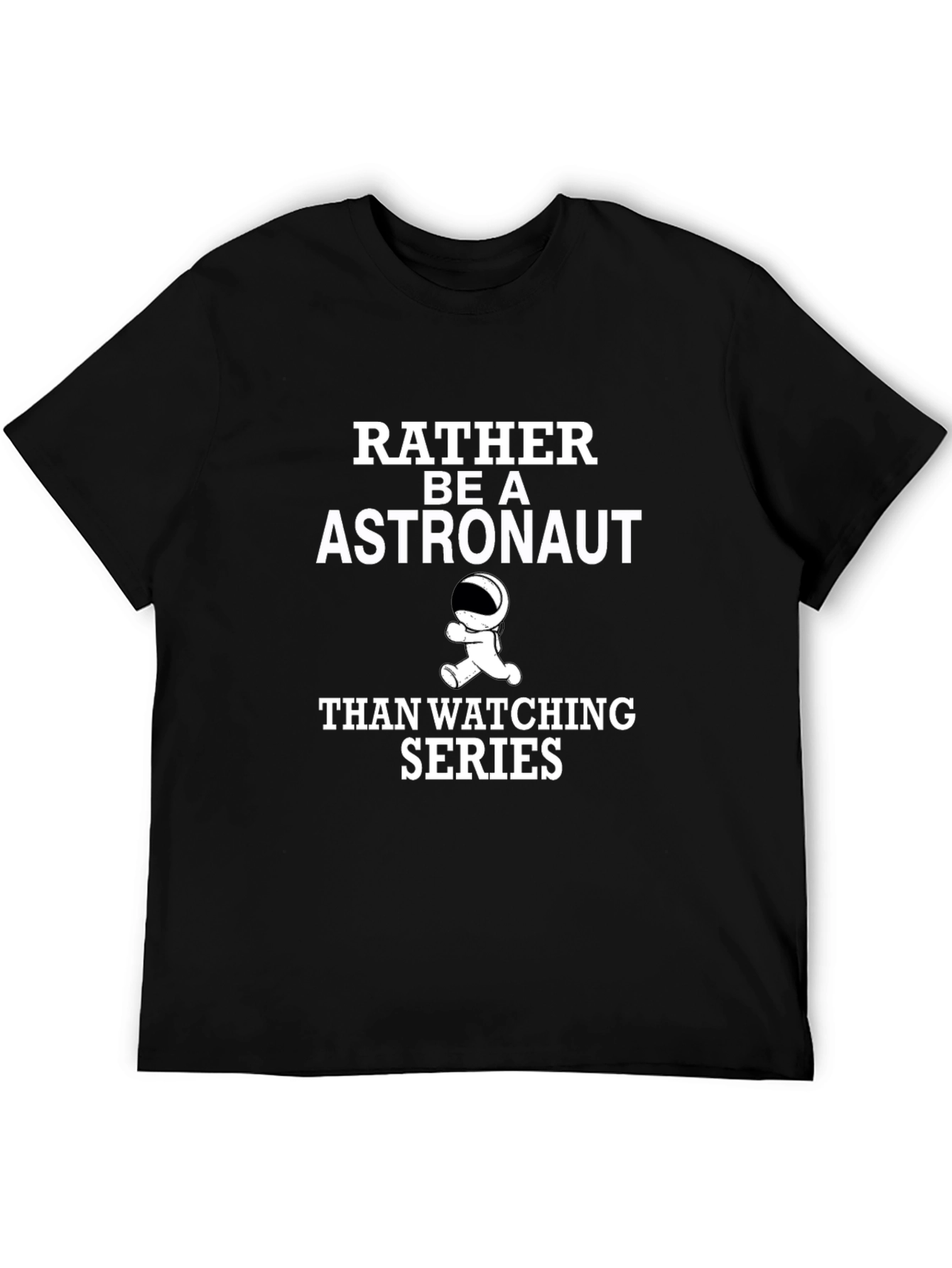 Astronaut Graphic Tee - Black Crew Neck