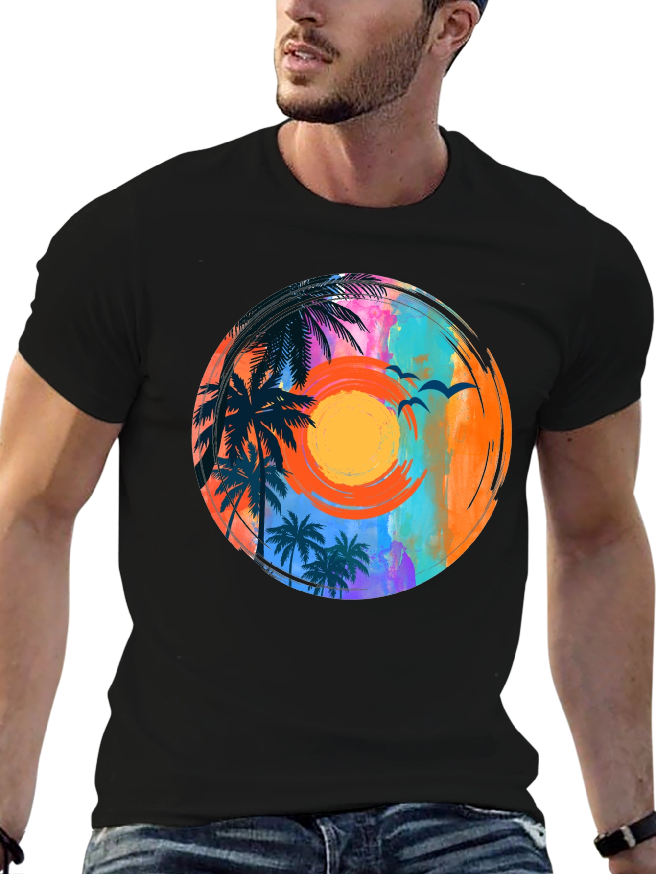 Tropical Sunset Graphic Tee