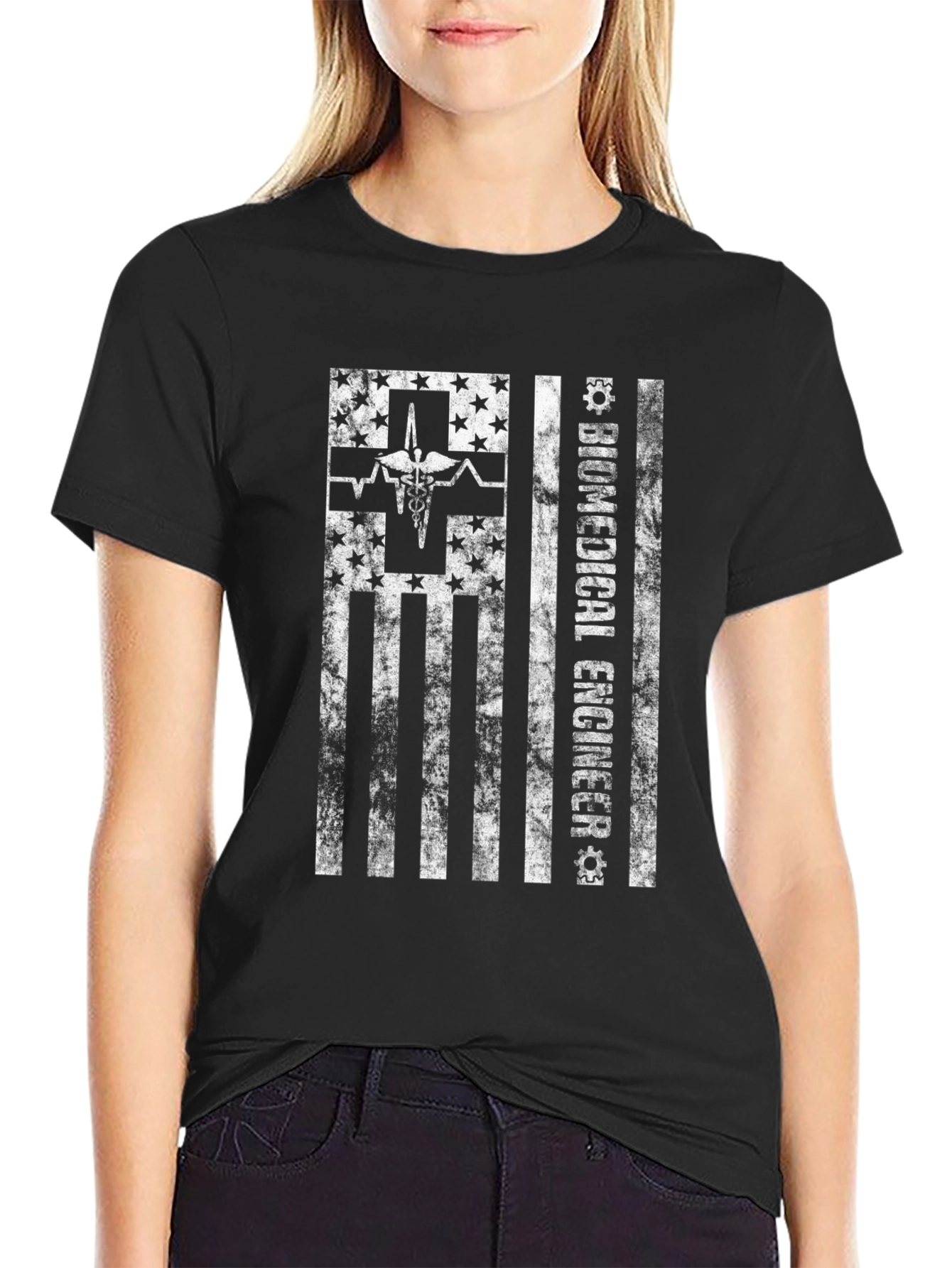 Biomedical Engineer American Flag T-Shirt