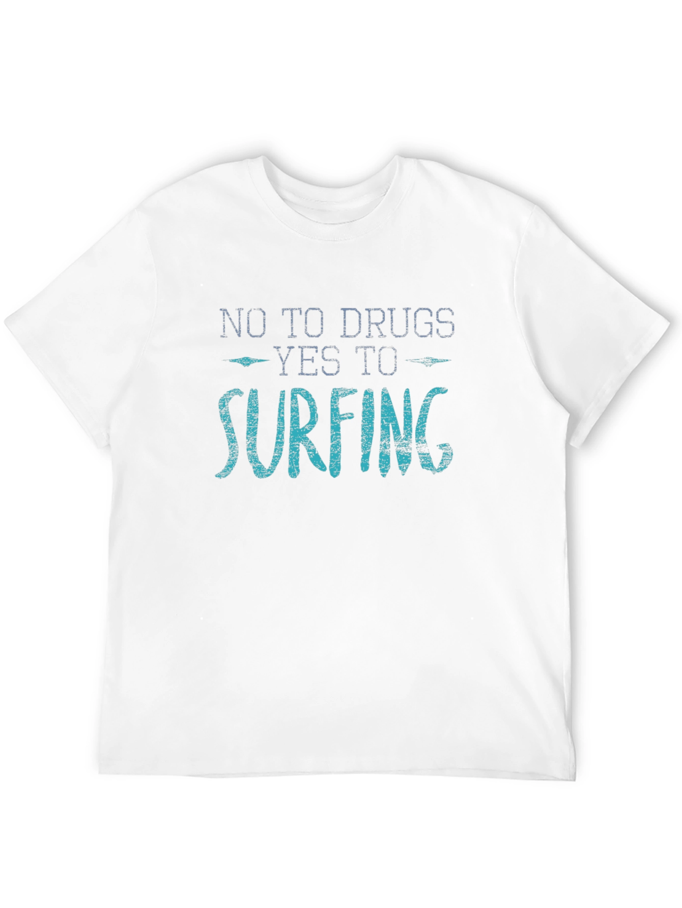 No Drugs Yes Surfing Graphic T-Shirt