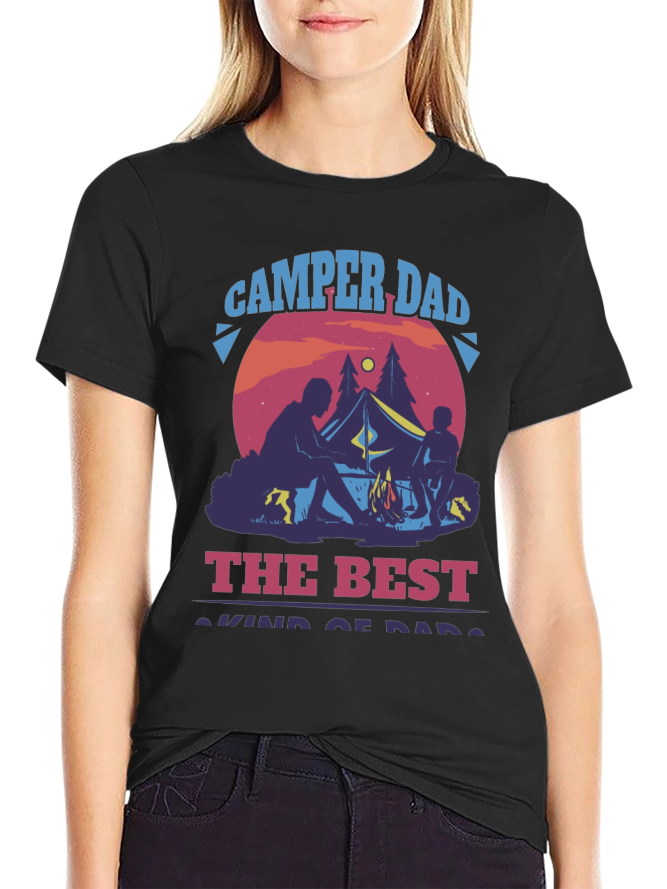 Camper Dad Graphic T-Shirt - Best Dad Camping Shirt