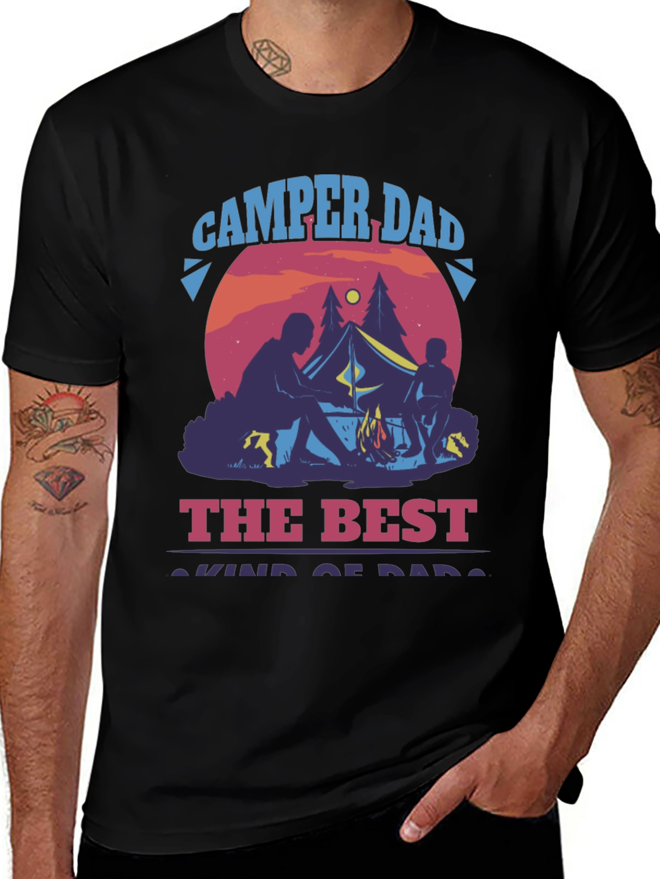 Camper Dad Graphic T-Shirt - Best Dad Camping Shirt