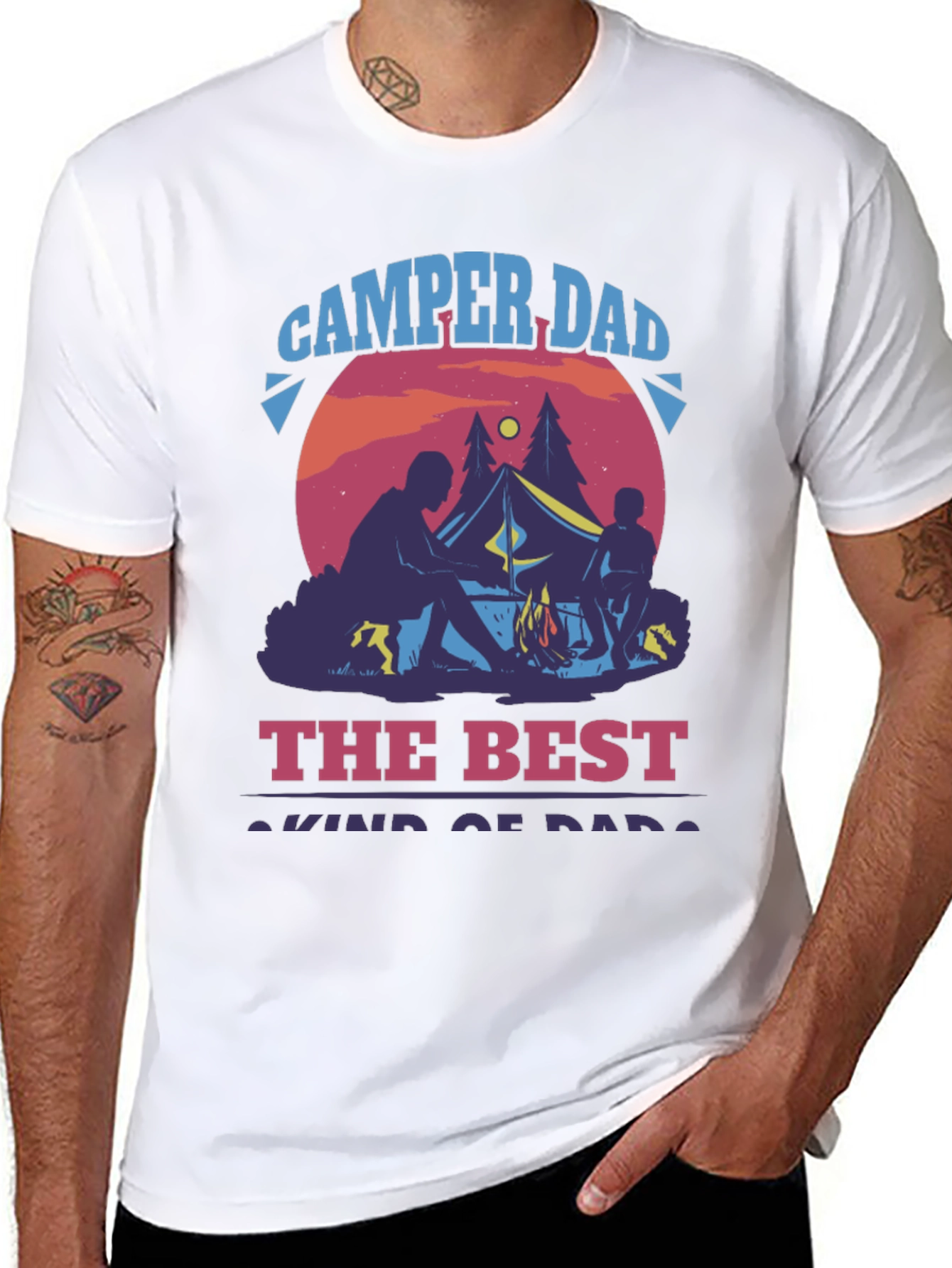 Camper Dad Graphic T-Shirt - Best Dad Camping Shirt