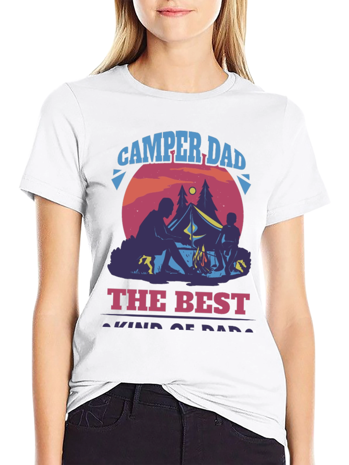 Camper Dad Graphic T-Shirt - Best Dad Camping Shirt