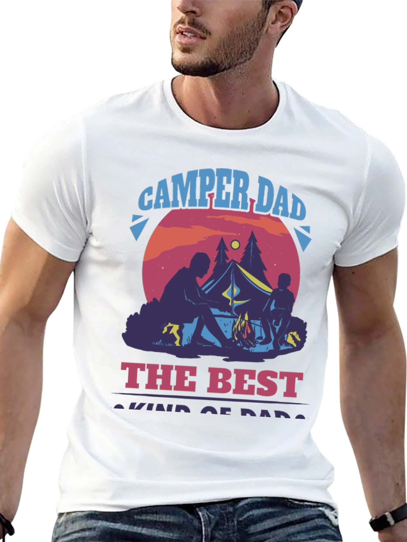Camper Dad Graphic T-Shirt - Best Dad Camping Shirt