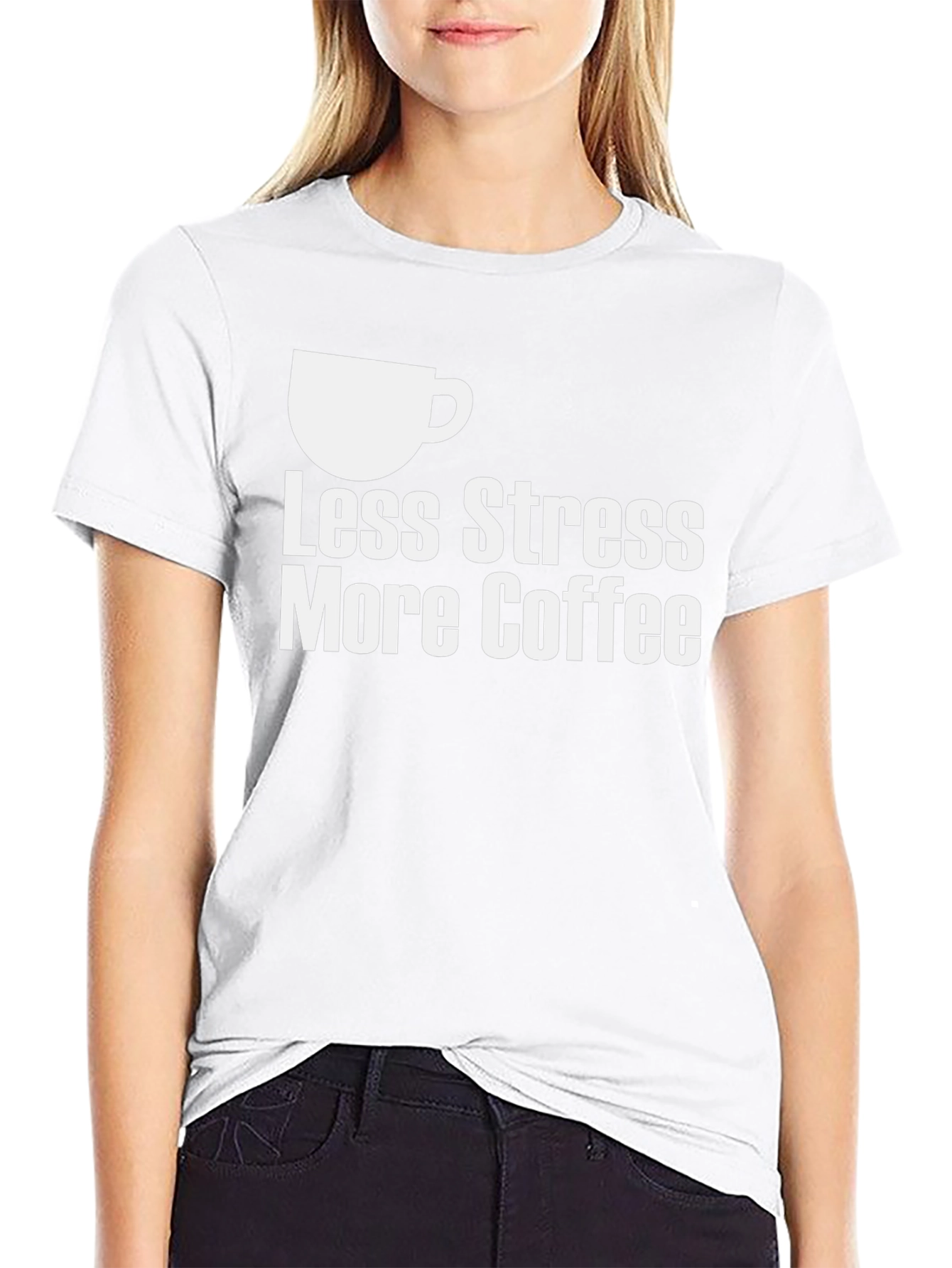 Less Stress More Coffee Graphic T-Shirt