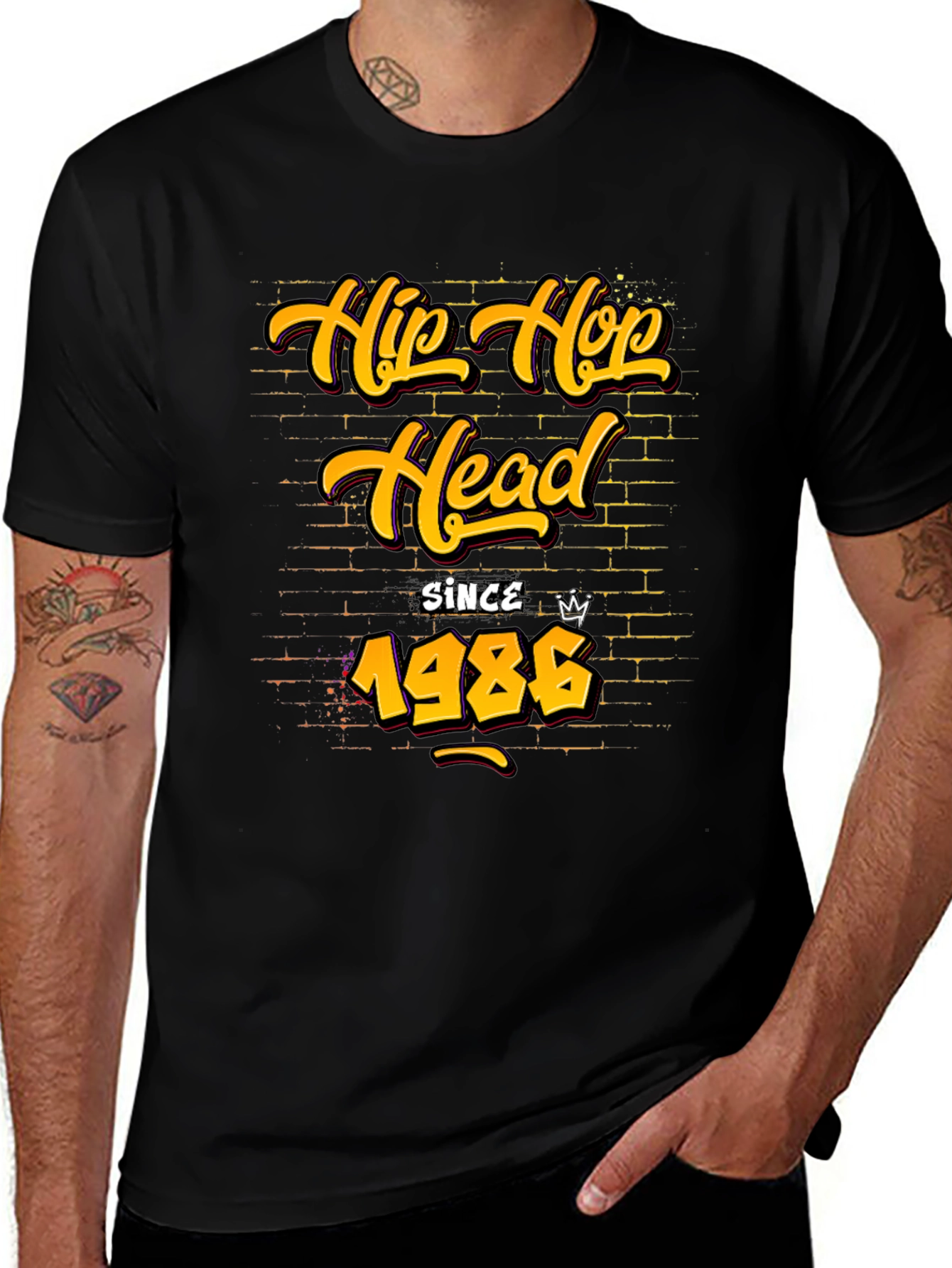 Hip Hop Head Since 1986 Black T-Shirt