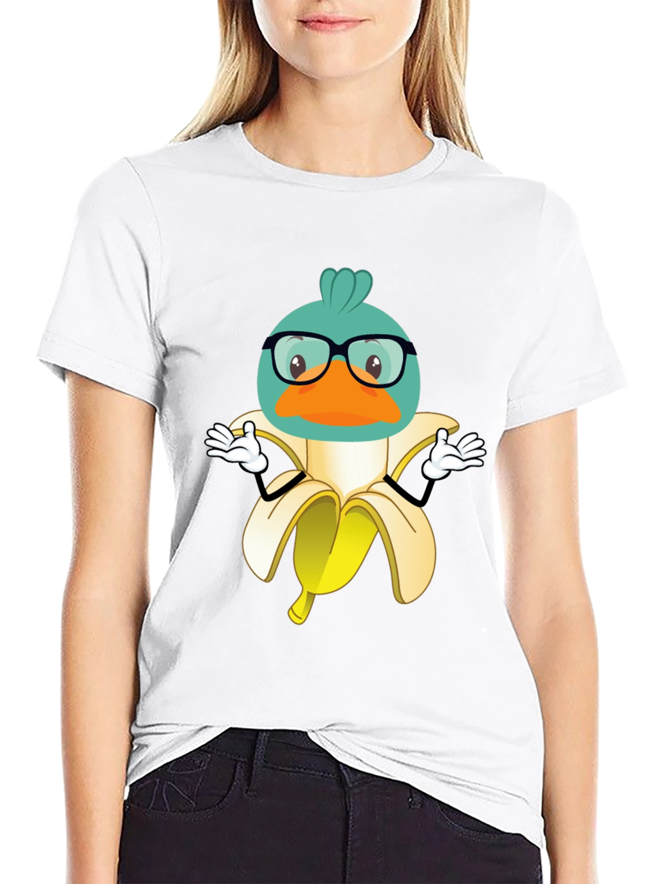 Duck Banana T-Shirt - Quirky Graphic Tee