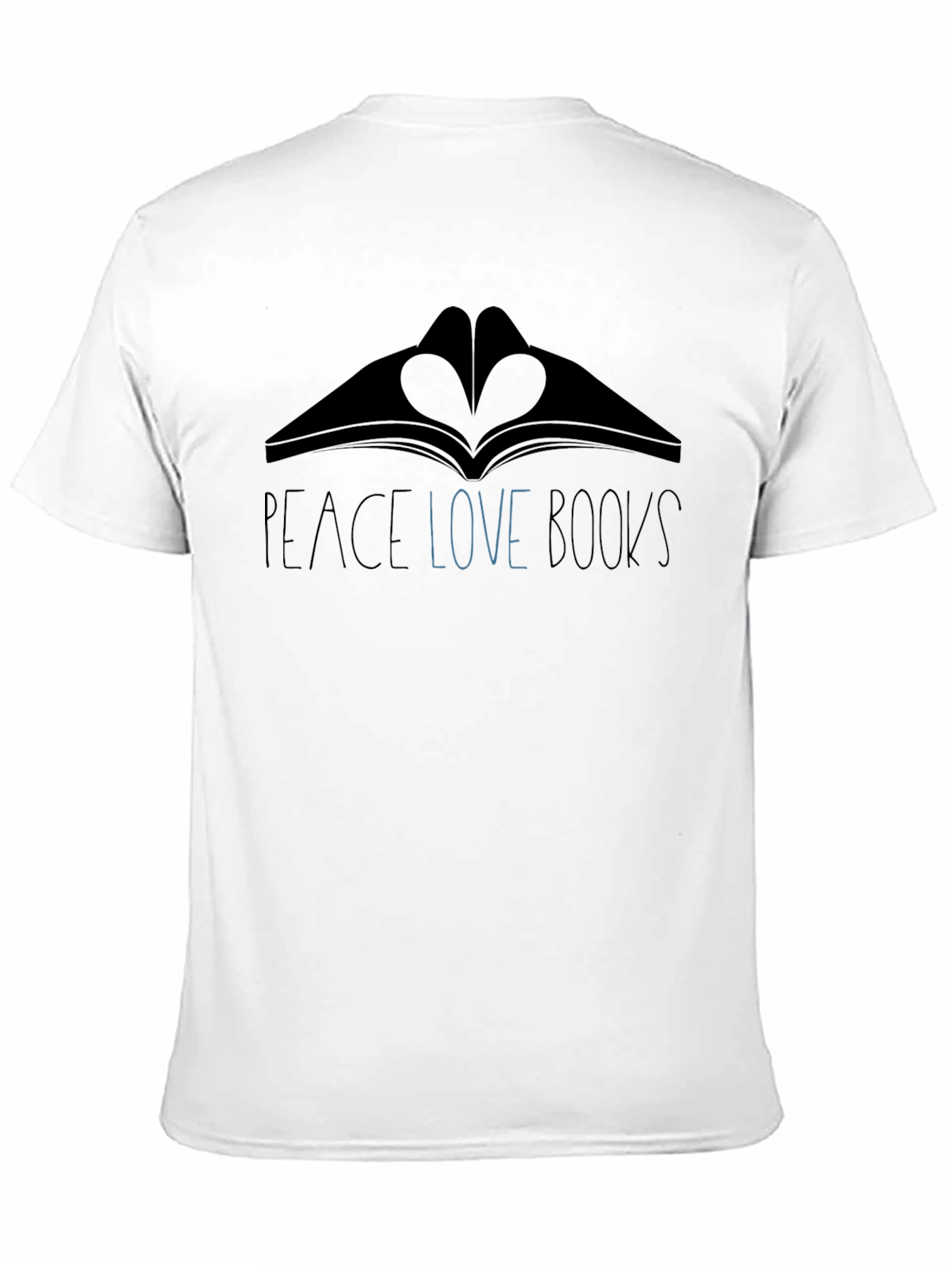 Peace Love Books Black Graphic T-Shirt