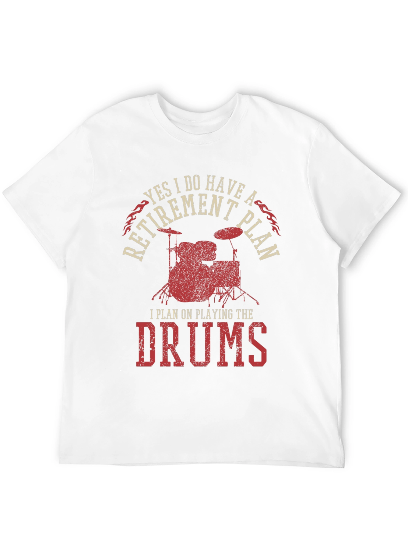 Funny Retirement Plan Drums T-Shirt for Musicians