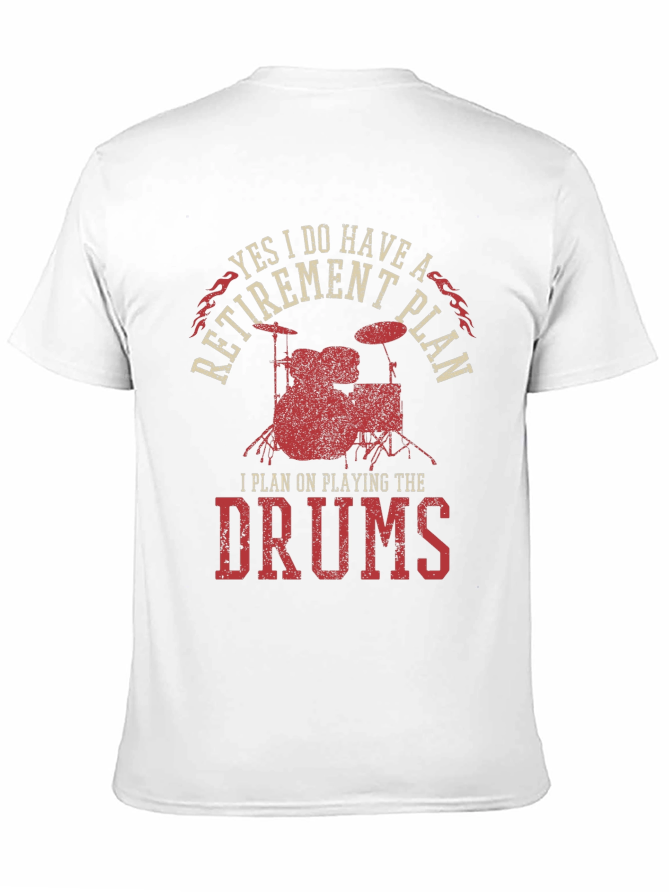Funny Retirement Plan Drums T-Shirt for Musicians