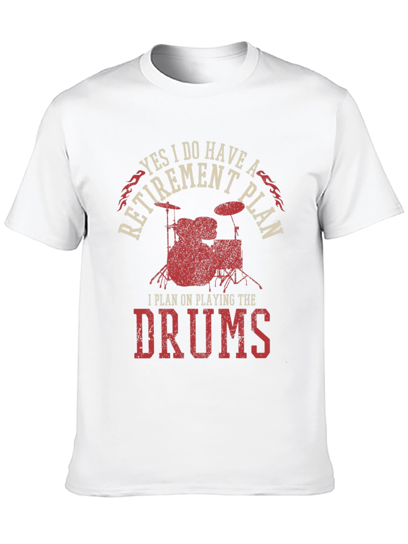 Funny Retirement Plan Drums T-Shirt for Musicians