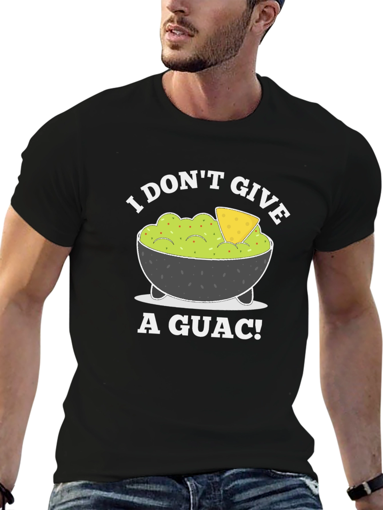 I Dont Give A Guac! Black Graphic T-Shirt