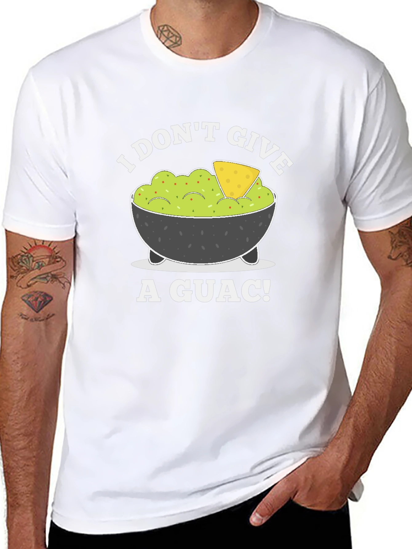 I Dont Give A Guac! Black Graphic T-Shirt