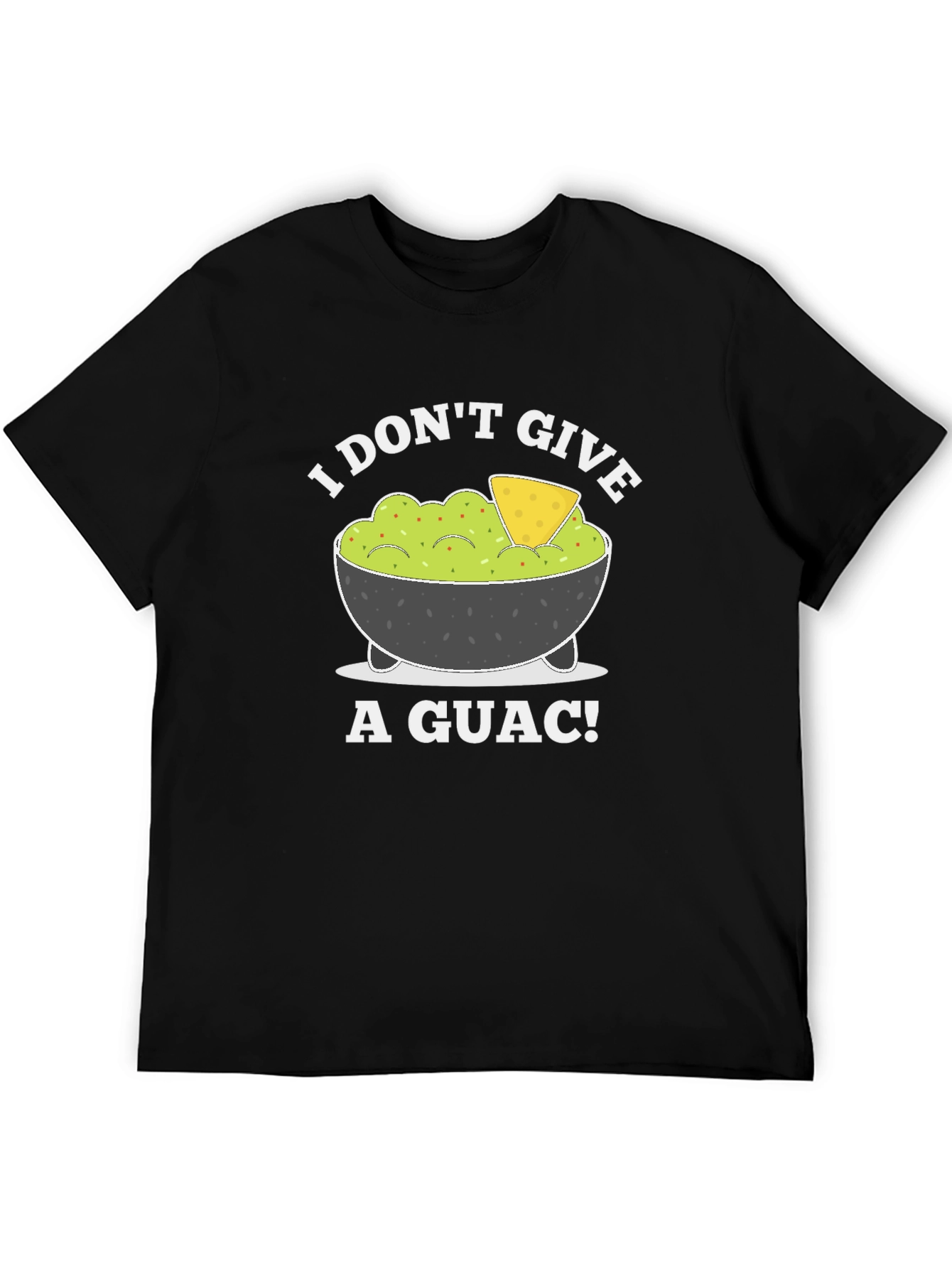 I Dont Give A Guac! Black Graphic T-Shirt