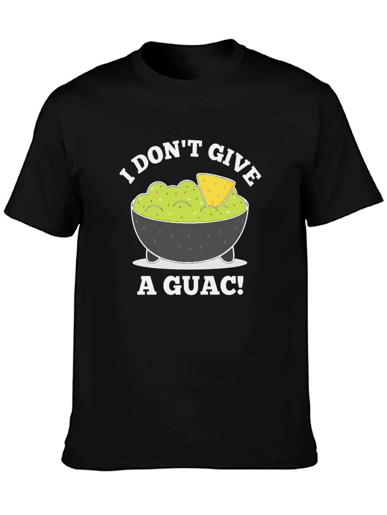I Dont Give A Guac! Black Graphic T-Shirt