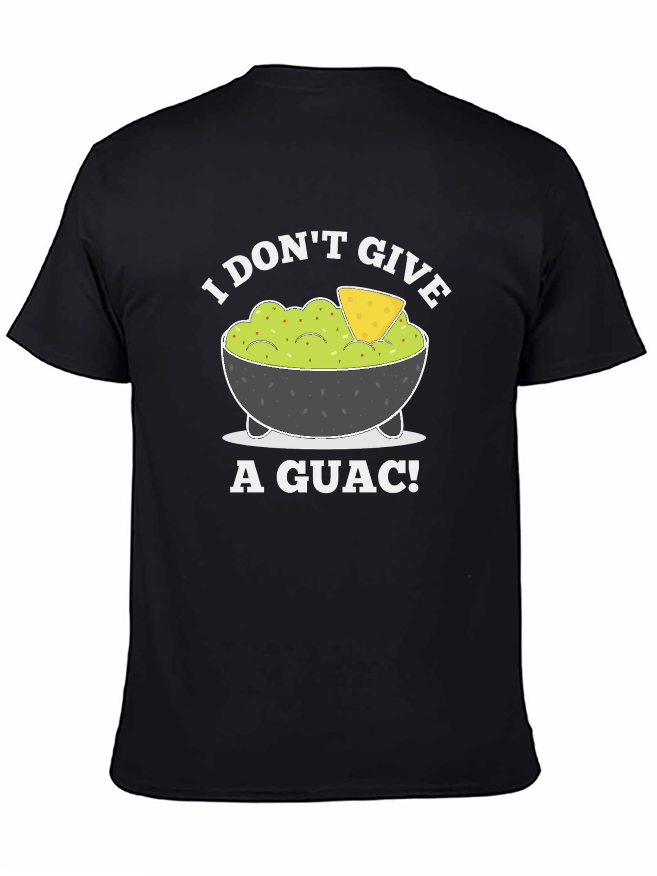 I Dont Give A Guac! Black Graphic T-Shirt