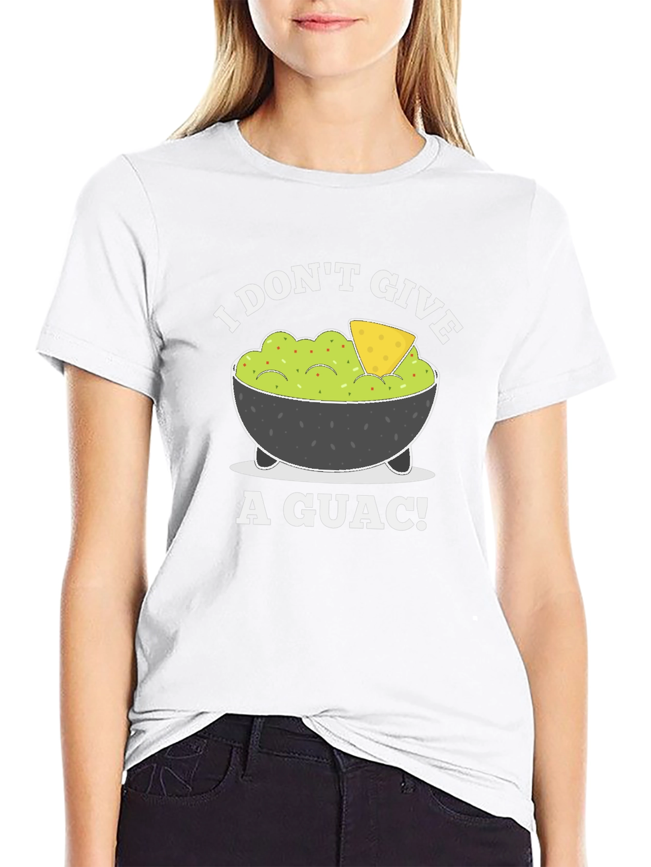 I Dont Give A Guac! Black Graphic T-Shirt