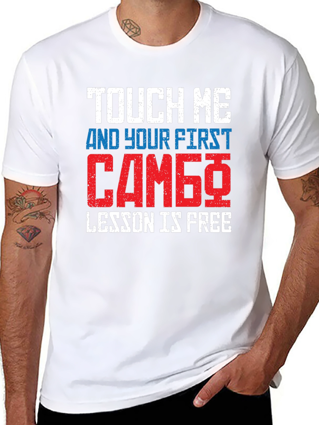 Touch Me Sambo Free Lesson Funny T-Shirt