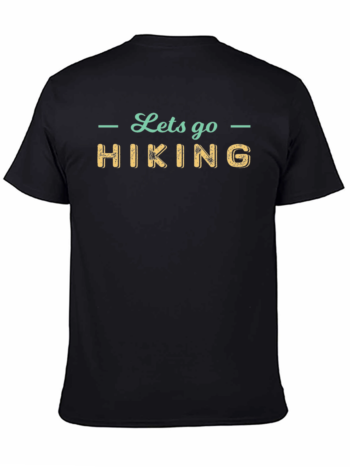 Lets Go Hiking Graphic Tee - Black