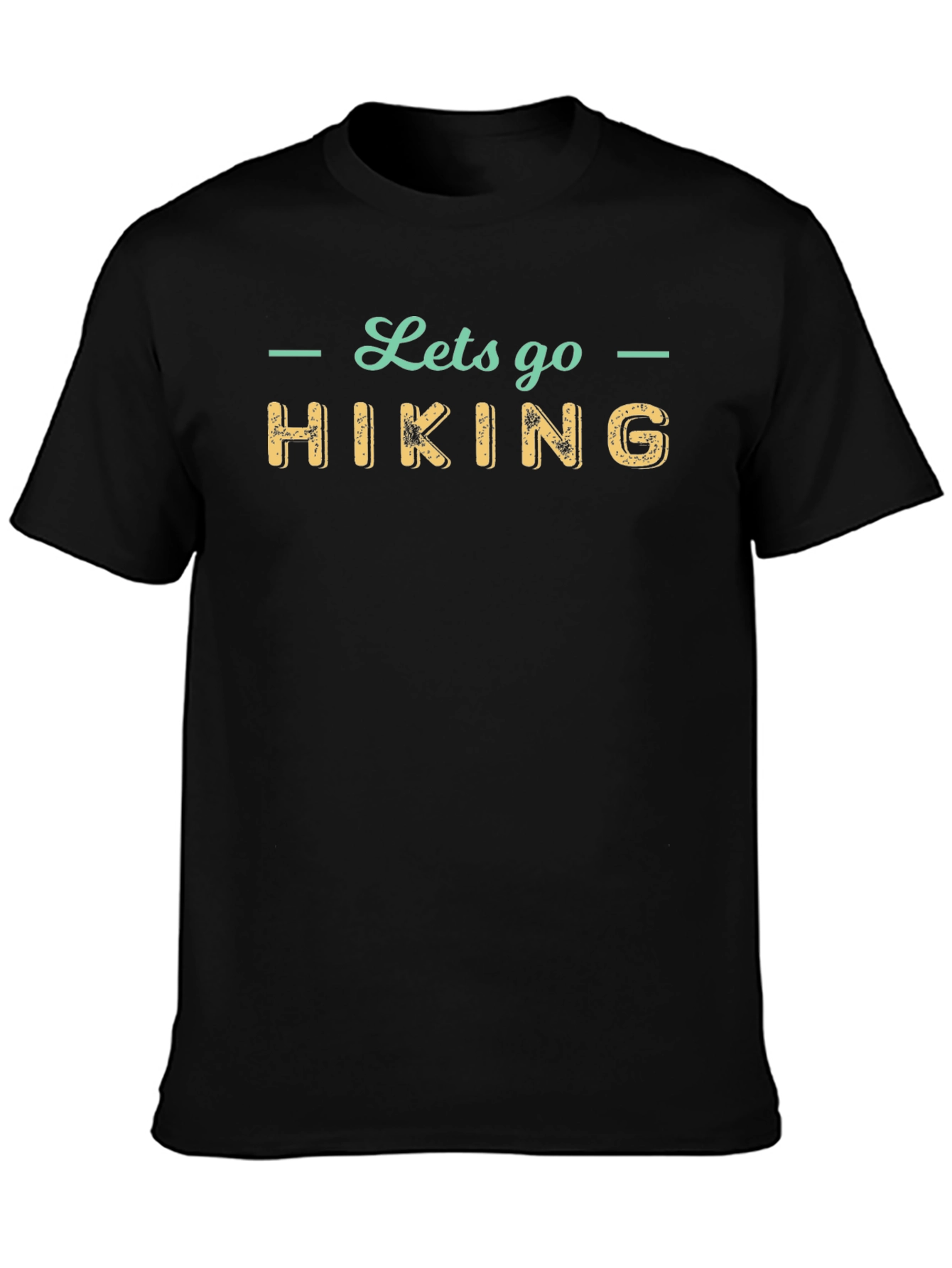 Lets Go Hiking Graphic Tee - Black