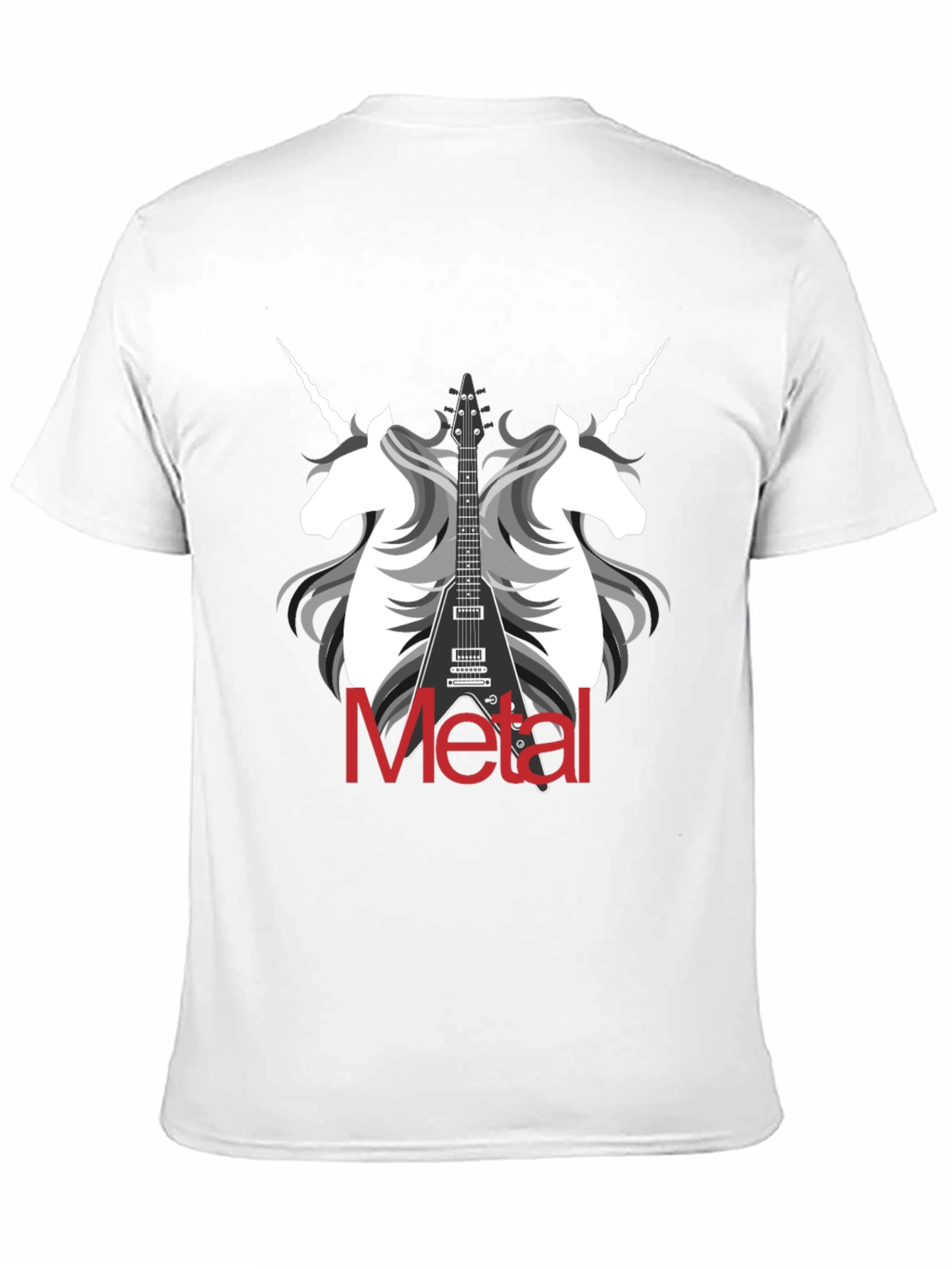 Unicorn Metal Guitar Graphic T-Shirt
