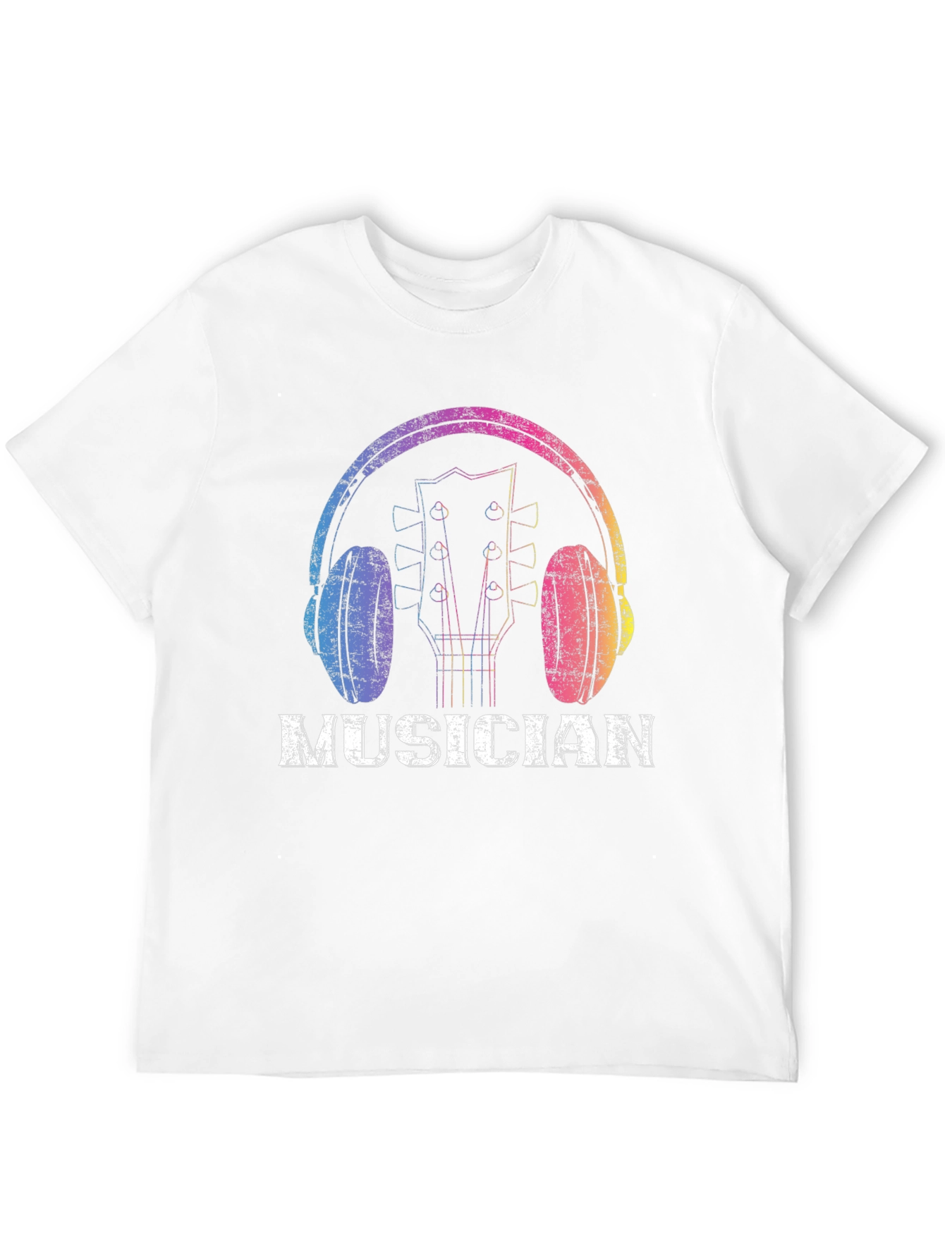 Musician Graphic Tee - Guitar & Headphones Design