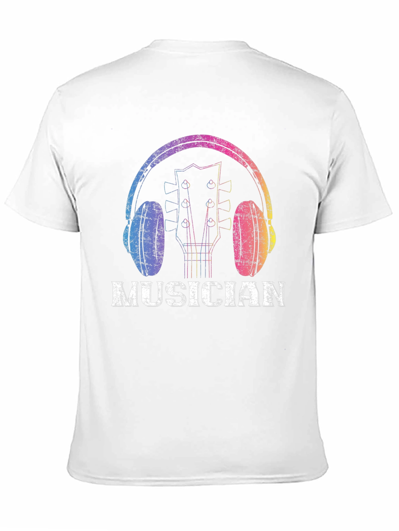 Musician Graphic Tee - Guitar & Headphones Design