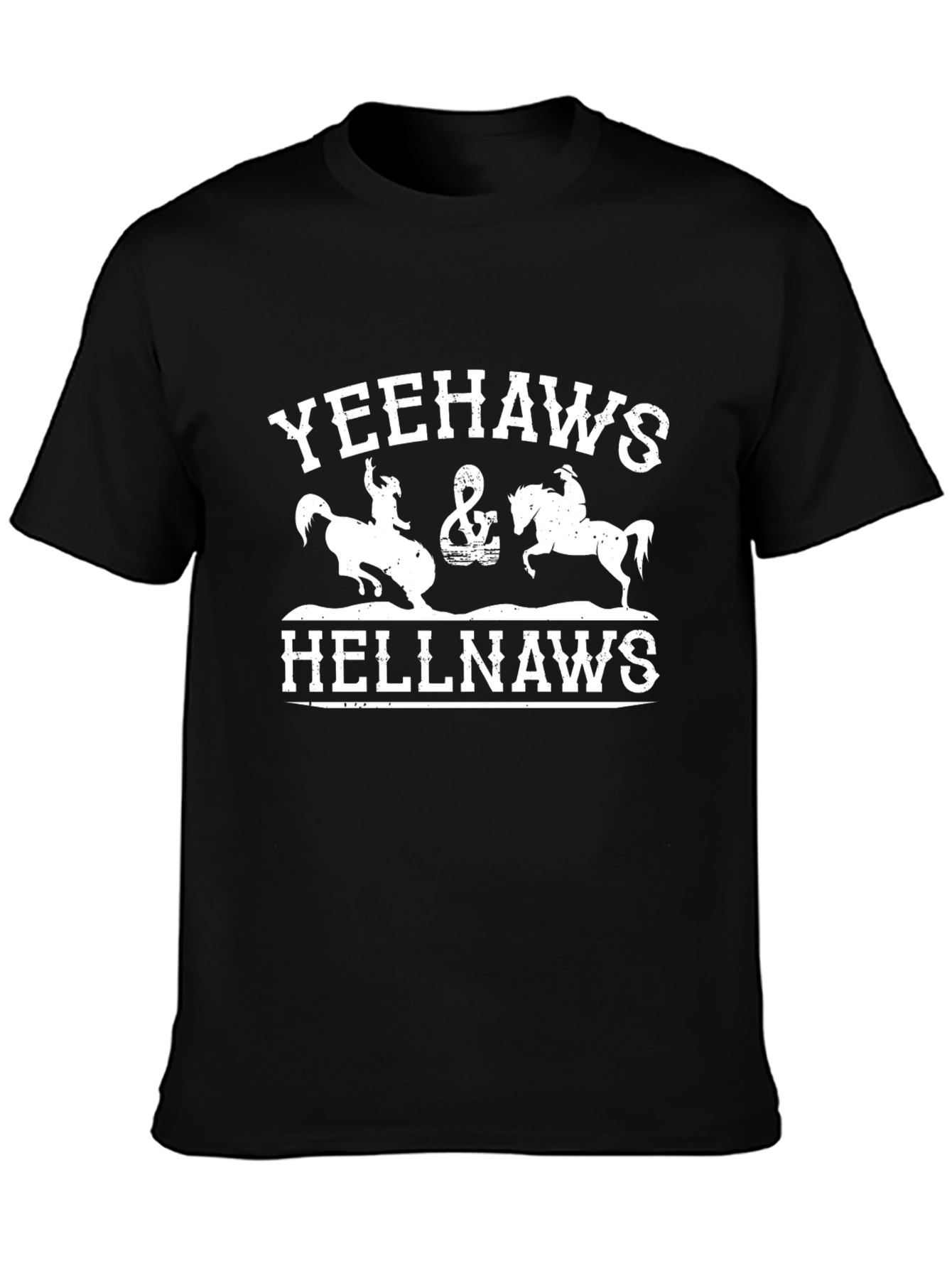 Yeehaws Hellnaws Graphic Tee - Black Cotton T-Shirt