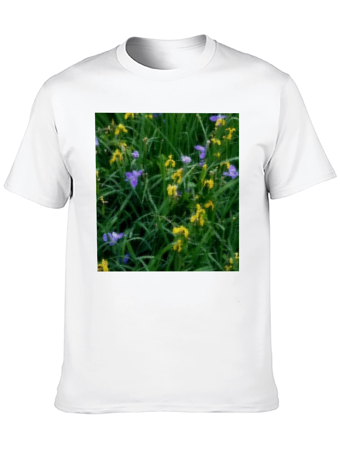 Floral Meadow T-Shirt - Black Cotton Tee