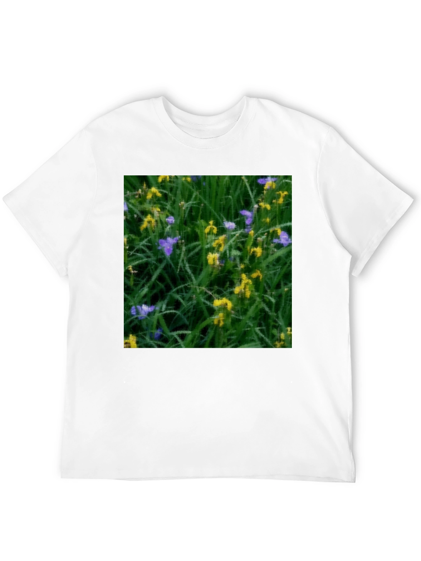 Floral Meadow T-Shirt - Black Cotton Tee